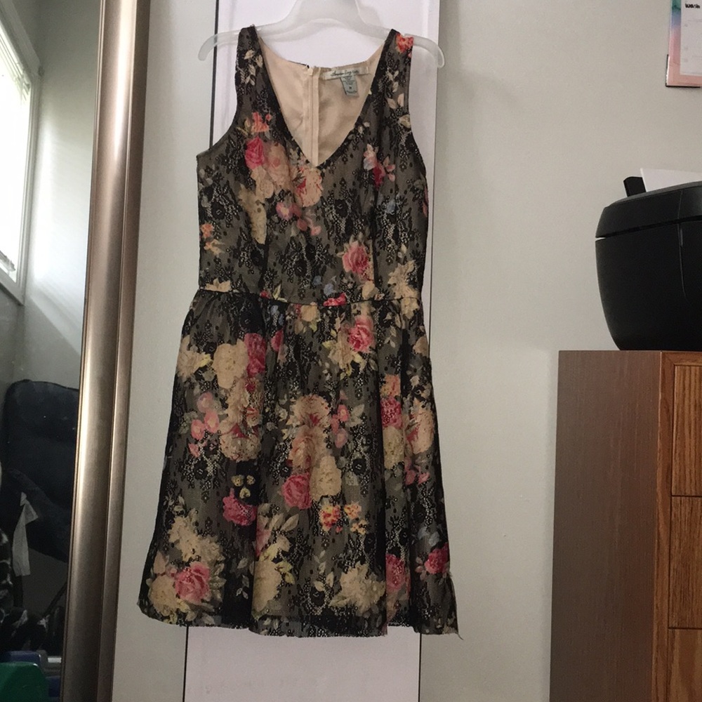 Floral and black, fancy dress